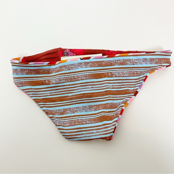 Maaji Multicolored Bikini Bottom Striped Rainbow Reversible - Picture 5 of 6